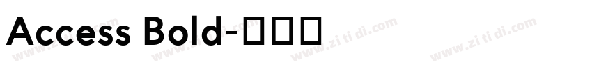 Access Bold字体转换
